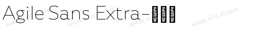 Agile Sans Extra字体转换